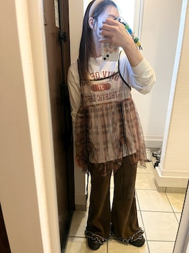「アイテム（その他トップス）」を使った、nrkさん（レディース・158cm）の秋コーディネート