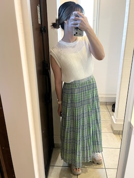 「AMERICAN HOLIC（アメリカンホリック）のアイテム（スカート）」を使った、nrkさん（レディース・158cm）の夏コーディネート