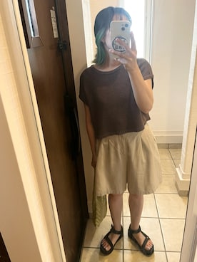 「AS as know as（エーエス アズノウアズ）のアイテム」を使った、nrkさん（レディース・158cm）の夏コーディネート