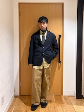 「ネクタイコーデ」｜むらかみ せいさん（メンズ・170cm）の冬コーディネート