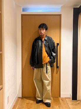 「アイテム（チノパンツ）」を使った、むらかみ せいさん（メンズ・170cm）の秋コーディネート