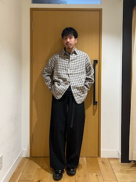 「EKAL（エカル）のアイテム」を使った、むらかみ せいさん（メンズ・170cm）の冬コーディネート