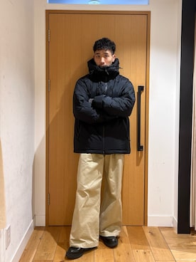 「アイテム（ダウンジャケット/コート）」を使った、むらかみ せいさん（メンズ・170cm）の秋コーディネート