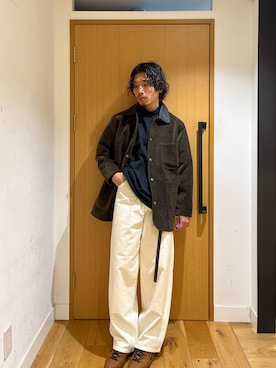 「URBAN RESEARCH DOORS（アーバンリサーチドアーズ）のアイテム（カバーオール）」を使った、むらかみ せいさん（メンズ・170cm）の秋コーディネート