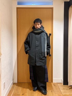 「アイテム（スカート）」を使った、むらかみ せいさん（メンズ・170cm）の秋コーディネート