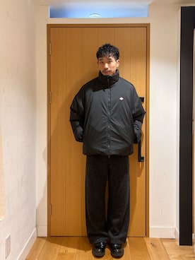 「ウールパンツ」｜「アイテム（ジャケット/アウター）」を使った、むらかみ せいさん（メンズ・170cm）の冬コーディネート