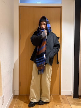 「TWEED MILL（ツイードミル）のアイテム」を使った、むらかみ せいさん（メンズ・170cm）の秋コーディネート