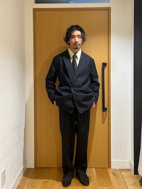 「ダブルジャケット」｜むらかみ せいさん（メンズ・170cm）の秋コーディネート