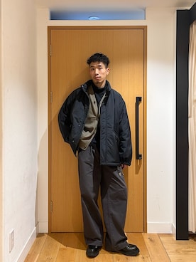 「アイテム（モッズコート）」を使った、むらかみ せいさん（メンズ・170cm）の秋コーディネート