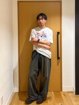 「MERRELL（メレル）のアイテム」を使った、むらかみ せいさん（メンズ・170cm）の夏コーディネート