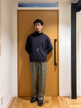 「スラックスパンツ」｜むらかみ せいさん（メンズ・170cm）の秋コーディネート