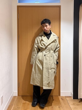 「アイテム（トレンチコート）」を使った、むらかみ せいさん（メンズ・170cm）の秋コーディネート