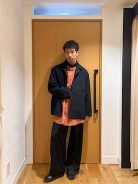 「ウールパンツ」｜むらかみ せいさん（メンズ・170cm）の秋コーディネート