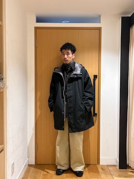 「Barbour（バブアー）の『別注』Barbour×DOORS　HOODED COAT（その他アウター）」を使った、むらかみ せいさん（メンズ・170cm）の秋コーディネート