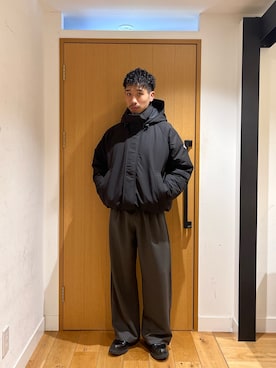 「ミリタリーコーデ」｜むらかみ せいさん（メンズ・170cm）の冬コーディネート