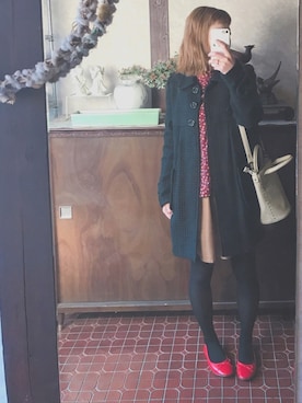 「岩座 IWAKURA（イワクラ）のアイテム」を使った、kmmyさん（レディース・155cm）の冬コーディネート