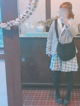 「緑」｜「アイテム（その他アウター）」を使った、kmmyさん（レディース・155cm）の秋コーディネート