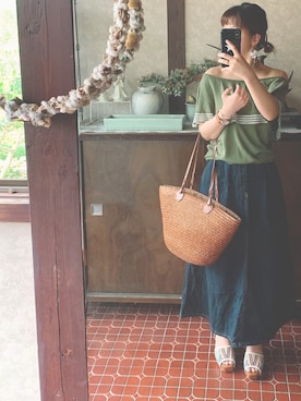 「AVAN LILY（アヴァンリリィ）のアイテム」を使った、kmmyさん（レディース・155cm）の夏コーディネート