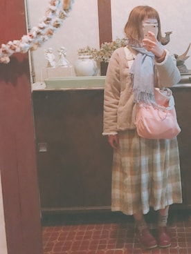 「アイラブCONVERSE」｜kmmyさん（レディース・155cm）の冬コーディネート