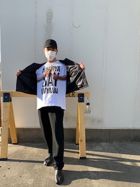 「doublet（ダブレット）のアイテム（Tシャツ/カットソー）」を使った、Kazukiさん（メンズ・173cm）の冬コーディネート