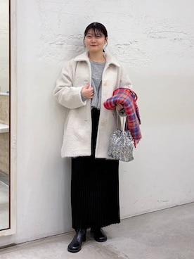 「アイテム（その他アウター）」を使った、きょろさん（レディース・156cm・30代）の冬コーディネート