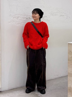 「アイテム（ニットキャップ/ビーニー）」を使った、きょろさん（レディース・156cm・30代）の冬コーディネート