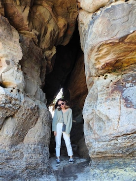 「YSL（ワイエスエル）のアイテム（バッグ）」を使った、哲さん（レディース・158cm）の春コーディネート