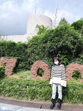 「A&F（エーアンドエフ）のアイテム」を使った、哲さん（レディース・158cm）の冬コーディネート