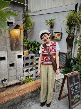 「A ROOM MODELのアイテム」を使った、Dollyさん（レディース・160cm）の春コーディネート