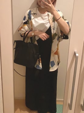 「ワンショルダー」｜「アイテム（アナログ腕時計）」を使った、︎y u k i さん（レディース・151cm）の夏コーディネート