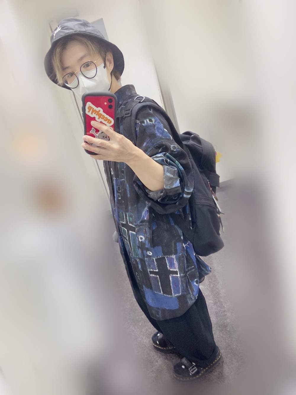 「秋コーデ、秋服まるっと大公開、ボーイッシュ、ゆるコーデ」｜「STUSSYのアイテム（ハット、ブラック系）」を使った、おちくんさん（レディース・148cm）の秋コーディネートの1枚目の写真