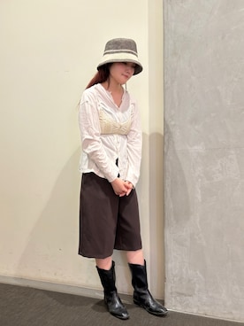 「Chapeau d' O（シャポードオー）のアイテム」を使った、ジーさんさん（レディース・161cm）の秋コーディネート