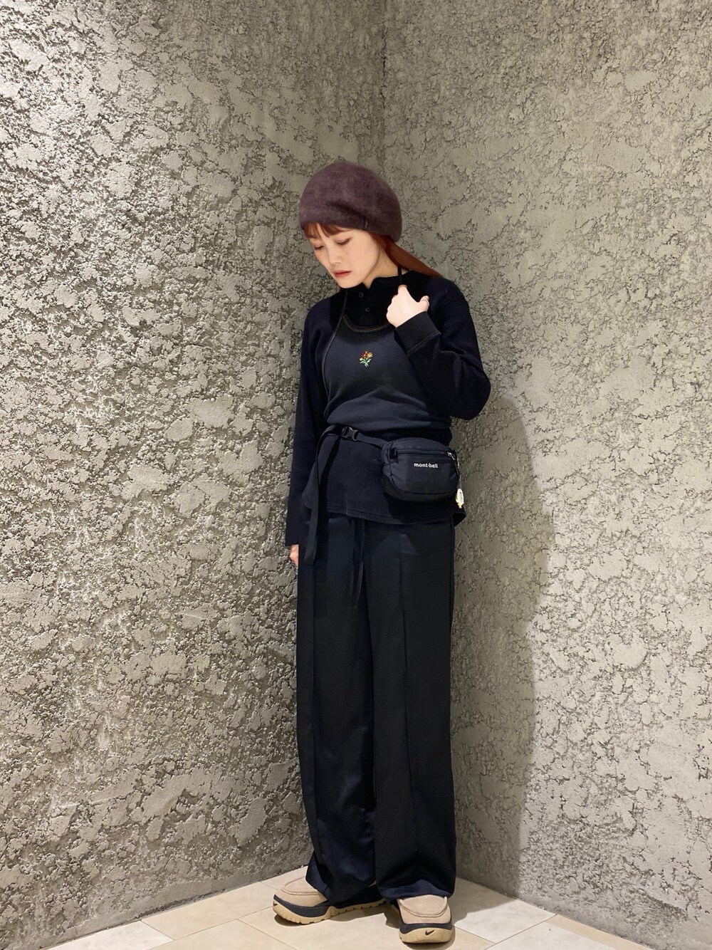 「休日スタイル、楽チンコーデ、冬服コーデ、大人女子、パンツスタイル、オトナ女子、オトナカワイイ、おしゃれさんと繋がりたい、冬、今日のコーデ、着回しコーデ、30代コーデ、きれいめコーデ、いいね、save、フォローお願いします🤑、レディースファッション」｜「Chapeau d' Oの【Sweet 11月号掲載】Chapeau d' O  AG Beret Beanie（ハンチング/ベレー帽、ブラウン系）」を使った、ジーさんさん（レディース・161cm）の冬コーディネートの1枚目の写真