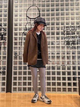 「arth（アース）のアイテム（帽子）」を使った、ジーさんさん（レディース・161cm）の冬コーディネート