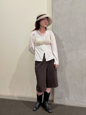 「Chapeau d' O（シャポードオー）のアイテム」を使った、ジーさんさん（レディース・161cm）の夏コーディネート