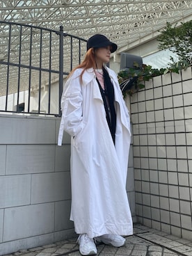 「ＵＶカット」｜「アイテム（トレンチコート）」を使った、ジーさんさん（レディース・161cm）の冬コーディネート