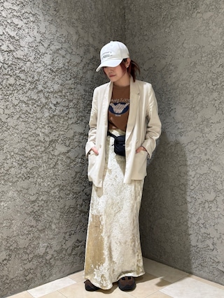 ENOF（イナフ）の「velvet long skirt（スカート）」 - WEAR