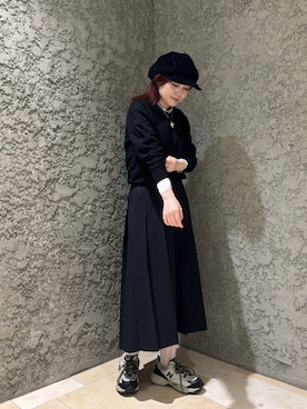 「アイテム（キャスケット）」を使った、ジーさんさん（レディース・161cm）の秋コーディネート