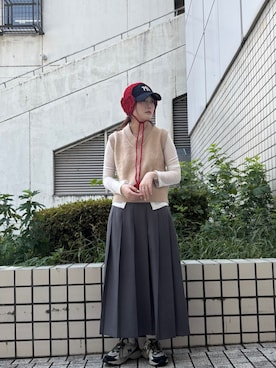 「アイテム（ヘアアクセサリー）」を使った、ジーさんさん（レディース・161cm）の秋コーディネート