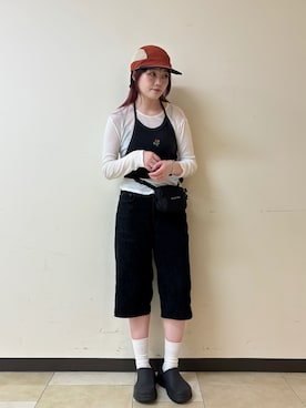 「アイテム（キャップ）」を使った、ジーさんさん（レディース・161cm）の夏コーディネート
