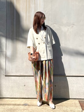 「NOMINE（ノミネ）のアイテム（ジャケット/アウター）」を使った、Asami0328さん（レディース・171cm）の春コーディネート