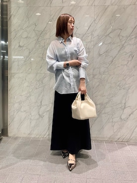 「Au BANNISTER（オゥバニスター）のアイテム」を使った、Asami0328さん（レディース・171cm）の春コーディネート