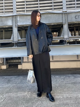 「NOMINE（ノミネ）のアイテム（その他アウター）」を使った、Asami0328さん（レディース・171cm）の冬コーディネート