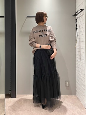 「アイテム（ショルダーバッグ）」を使った、Asami0328さん（レディース・171cm）の秋コーディネート