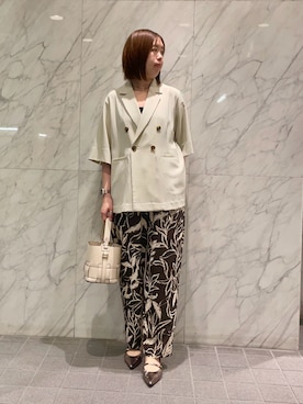 「Au BANNISTER（オゥバニスター）のアイテム」を使った、Asami0328さん（レディース・171cm）の春コーディネート