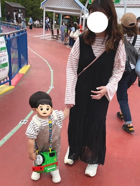 「pairmanon（ペアマノン）のアイテム（サロペット/オーバーオール）」を使った、MARIさん（レディース・156cm）の夏コーディネート