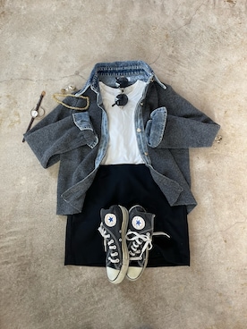 「アイテム（その他）」を使った、トレンド服のイタフラさん（レディース・157cm）の秋コーディネート