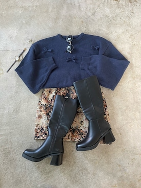 トレンド服のイタフラさん（骨格ウェーブ・レディース・157cm）の冬コーディネート