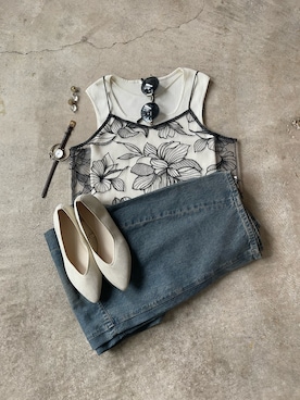 「✳︎Instagram✳︎のアイテム（その他、その他）」を使った、トレンド服のイタフラさん（レディース・157cm）の春コーディネート