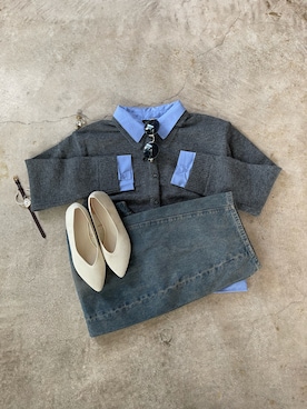 「アイテム（その他）」を使った、トレンド服のイタフラさん（骨格ウェーブ・レディース・157cm）の秋コーディネート
